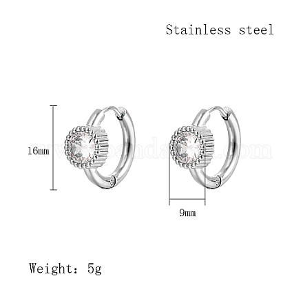 Boucles d'oreilles créoles en zircone cubique VX9431-09-1