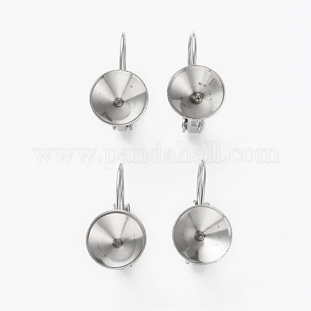 304 Stainless Steel Leverback Earring Findings STAS-L253-006A-P-1