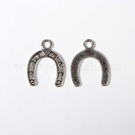 Tibetan Silver Horseshoe Pendants LF1141Y-1