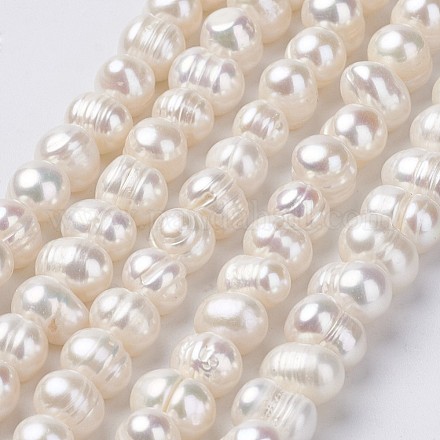 Fili di perle di perle d'acqua dolce coltivate naturali PEAR-D187-29-1