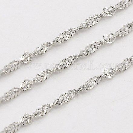 3.28 Feet 304 Stainless Steel Singapore Chains X-CHS-K001-15-1