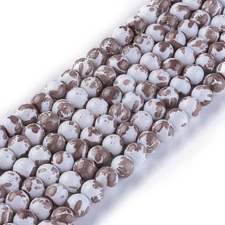 Chapelets de perles en verre peint GLAA-F096-C-63-1