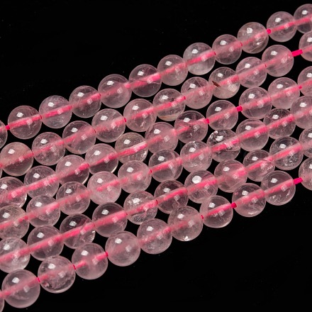 Natürlichen Rosenquarz Perlen Stränge X-G-C076-8mm-3-1