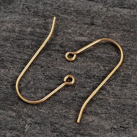 Real 18K Gold Plated Sterling Silver Earring Hooks STER-K015-H400-G-1