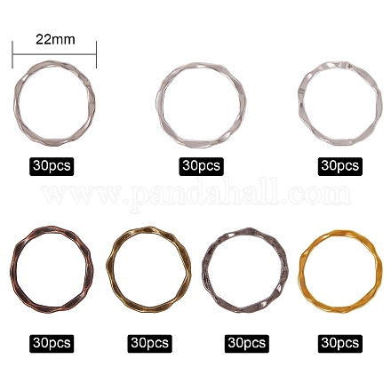 210 pz 7 stili anelli di collegamento in lega di stile tibetano FIND-SZ0001-25-1