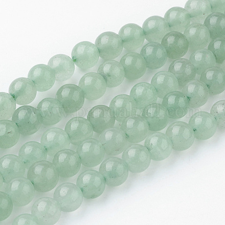 Chapelets de perle verte d'aventurine naturel G-G735-63-6mm-1