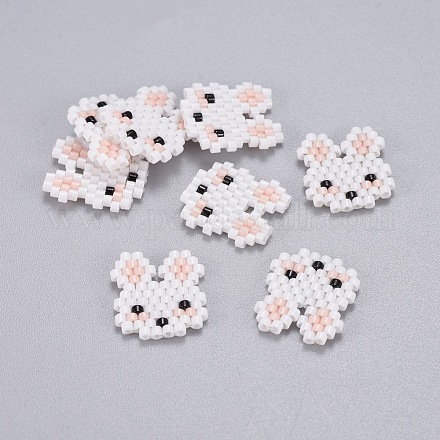 Perles de graines japonaises de lapin faites à la main SEED-L008-006-1