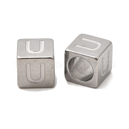 Европейские бусины из нержавеющей стали 304 STAS-D382-02U-P-1