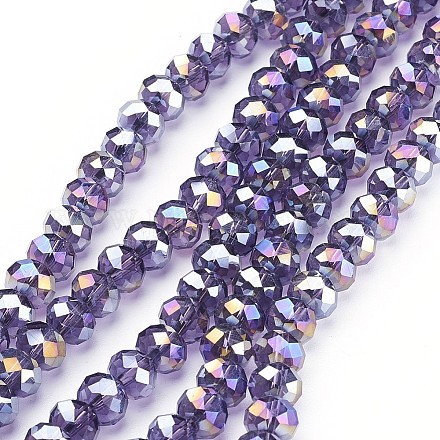 Electroplate Glass Beads Strands GR8MMY-07AB-1