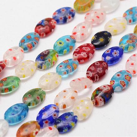 Millefiori a mano fili di perline di vetro LAMP-G108-07-1
