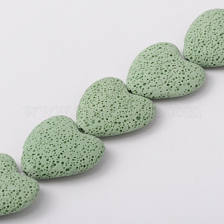 Fili di perle di roccia lavica sintetica G-N0113-15-1