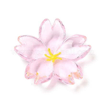 Vassoio da tavola in vetro fiori di ciliegio DJEW-B004-01-1