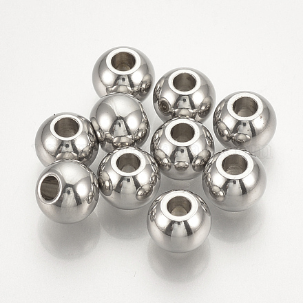 Intercalaire perles en 304 acier inoxydable X-STAS-T021-8-1