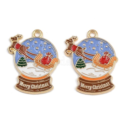 Новогодняя тема сплава эмали подвески ENAM-C031-01G-05-1