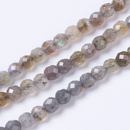 Chapelets de perles en labradorite naturelle  G-F568-199-4mm-1