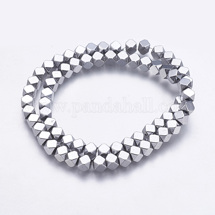 Chapelets de perles en hématite synthétique sans magnétique G-K237-15E-1