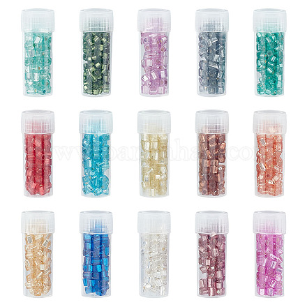 75 г 15-х цветных стеклянных бусин SEED-ME0001-17-1