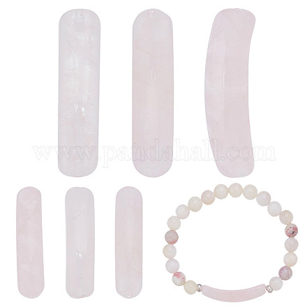 6 шт. подвески-коннекторы из натурального розового кварца G-AR0006-27B-1