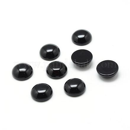 Окрашенный природный черный агат драгоценный камень кабошоны G-T020-6mm-11-1