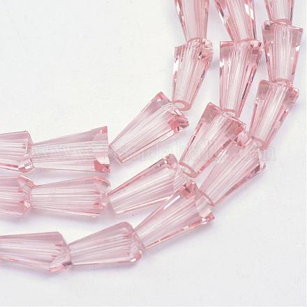 Chapelets de perles en verre transparent GLAA-R170-4x8-01H-1