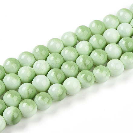 Выпечка окрашенные стеклянные бусины пряди DGLA-N012-8mm-04-1