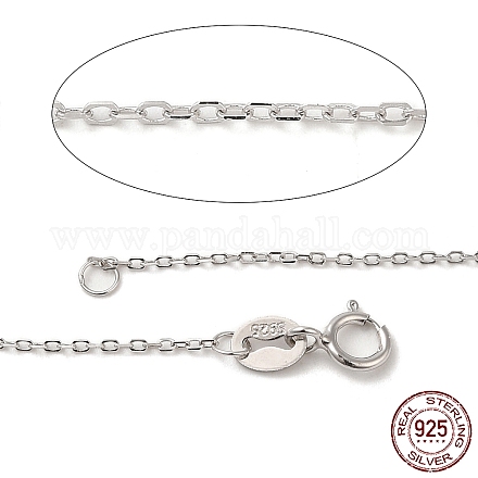 Trendige Unisex-Halsketten aus rhodiniertem Sterlingsilber mit Kabelketten X-STER-M034-B-07-1