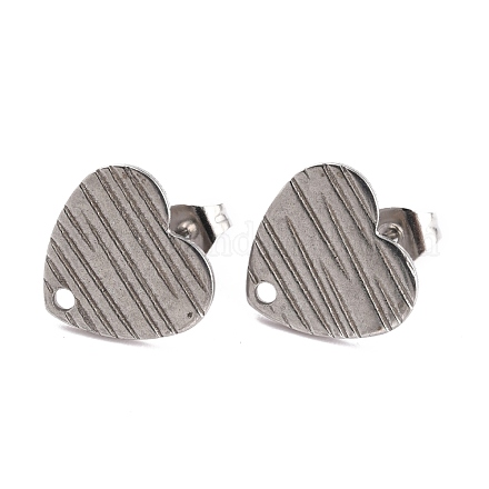 Accessoires de puces d'oreilles en 304 acier inoxydable EJEW-O104-12P-1