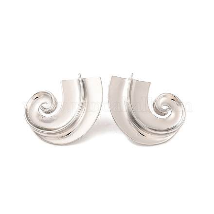 Серьги-гвоздики из латуни с кубическим цирконием для женщин EJEW-U015-12P-1