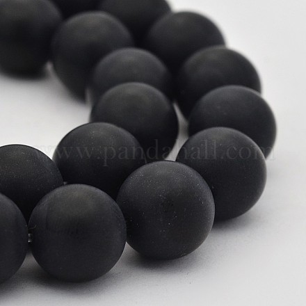 Dyed Natural Agate Round Bead Strands G-J276-28-12mm-1