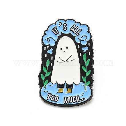 Эмалевые булавки призрака хэллоуина JEWB-I048-05EB-1