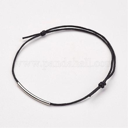 Bracelets en corde de coton ciré BJEW-JB02748-04-1