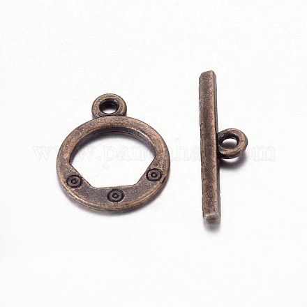 Tibetan Style Alloy Toggle Clasps X-RLF1309Y-1