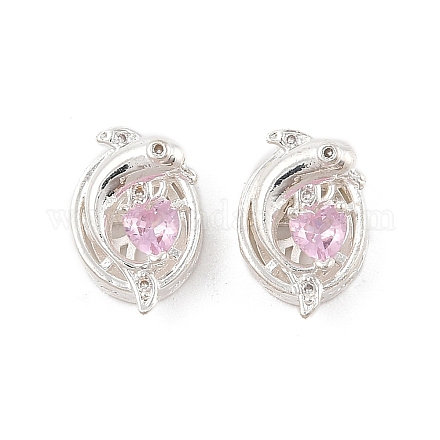 Стойки обшивки латунь микро проложить кубического циркония бусы KK-F879-01S-01-1