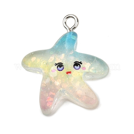 Подвески из прозрачной смолы на тему океана RESI-I351-03P-05-1