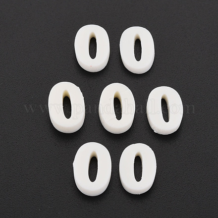 手作り樹脂クレイカボション  NUM。0  乳白色  9~11x4.5~7.5x1~3mm  約9000個/1000g CLAY-N006-113-00-1