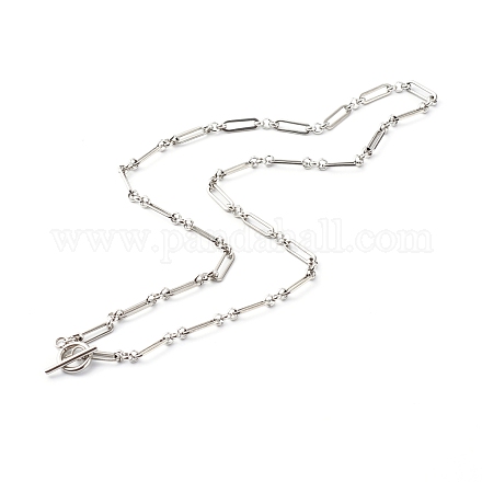 304 collier de chaîne figaro en acier inoxydable NJEW-JN03567-01-1