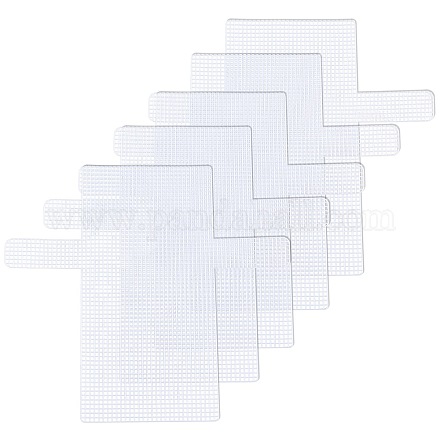 プラスチックメッシュキャンバスシート  刺繍用  アクリル毛糸クラフト  ニットとかぎ針編みのプロジェクト  ホワイト  36.5x40.2x0.15cm  穴：4x4mm KY-WH0020-76-1