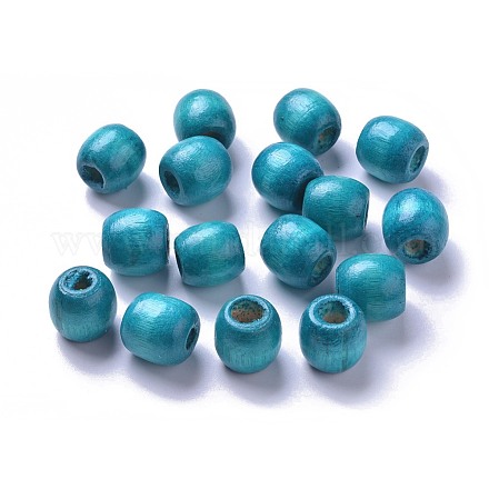 Perles en bois d'érable naturel teint WOOD-Q007-16mm-06-LF-1