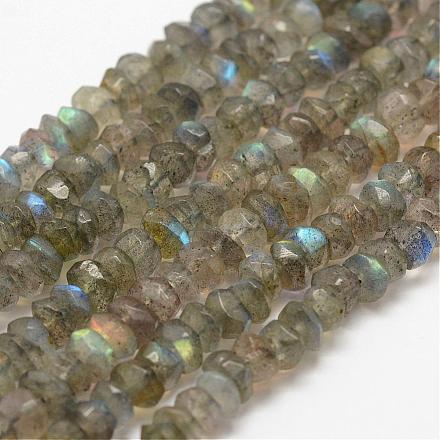 Chapelets de perles en labradorite naturelle  G-G682-10-4x6mm-1