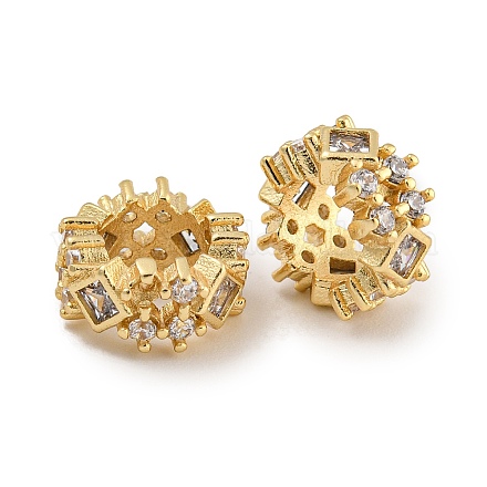 Покрытие стойки латунь микропаве прозрачные кубические циркониевые бусины KK-U030-05G-1