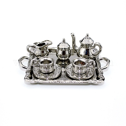 Vintage Mini-Teeset aus Legierung BOTT-PW0001-217S-1