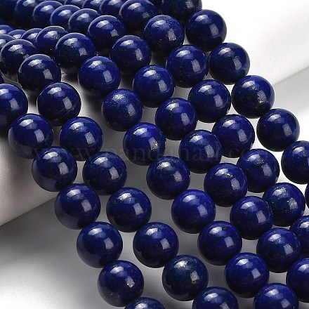 Нитки бусины из натурального ляписа-лазури G-H329-C01-10mm-1