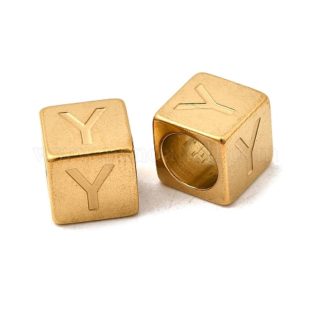 Европейские бусины из нержавеющей стали 304 STAS-D382-02Y-G-1