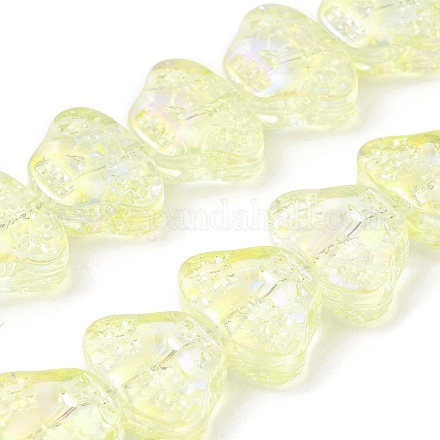 Transparentes perles de verre de galvanoplastie brins EGLA-F158-FR01-A-1