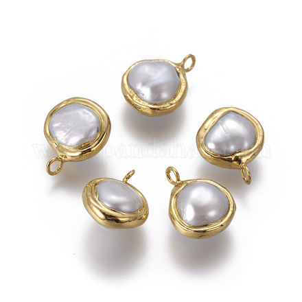Colgantes naturales de perlas cultivadas de agua dulce PEAR-F011-55G-1