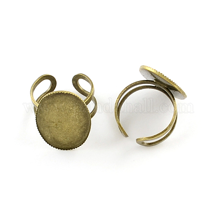 Adjustable Brass Ring Components X-KK-Q573-007AB-1