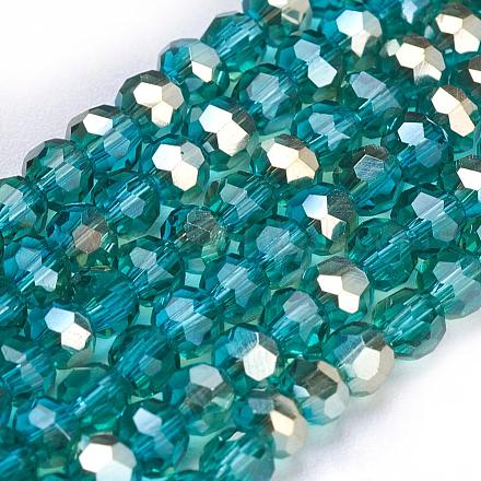 Electroplate Glass Beads Strands EGLA-D021-42-1