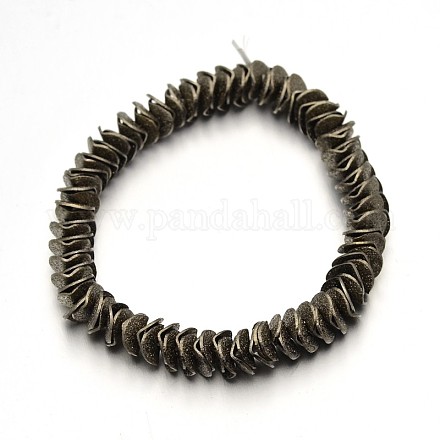 Bracelets extensibles en laiton avec perles texturées X-BJEW-D318-1