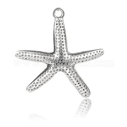 Tibetan Style Starfish/Sea Stars Alloy Big Pendants PALLOY-J169-15AS-1