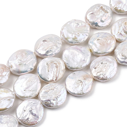 Hebras de perlas keshi de perlas barrocas naturales PEAR-S018-06D-1